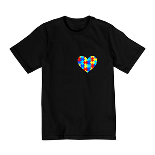 Nome do produtoCamiseta Coraçao Autismo - tam. 10 a 14