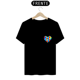 Nome do produtoCamiseta Coração autismo - frente - conheça entenda respeite inclua - costas