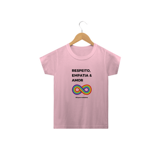 Nome do produtoCamiseta Infantil - Respeito, empatia & amor - tam. 2 a 8