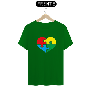 Nome do produtoCamiseta Adulto - Coração autismo tradicional - várias cores