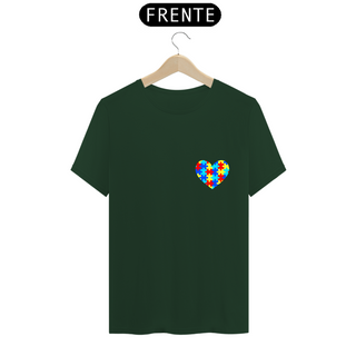 Nome do produtoCamiseta Coração autismo - frente - conheça entenda respeite inclua - costas