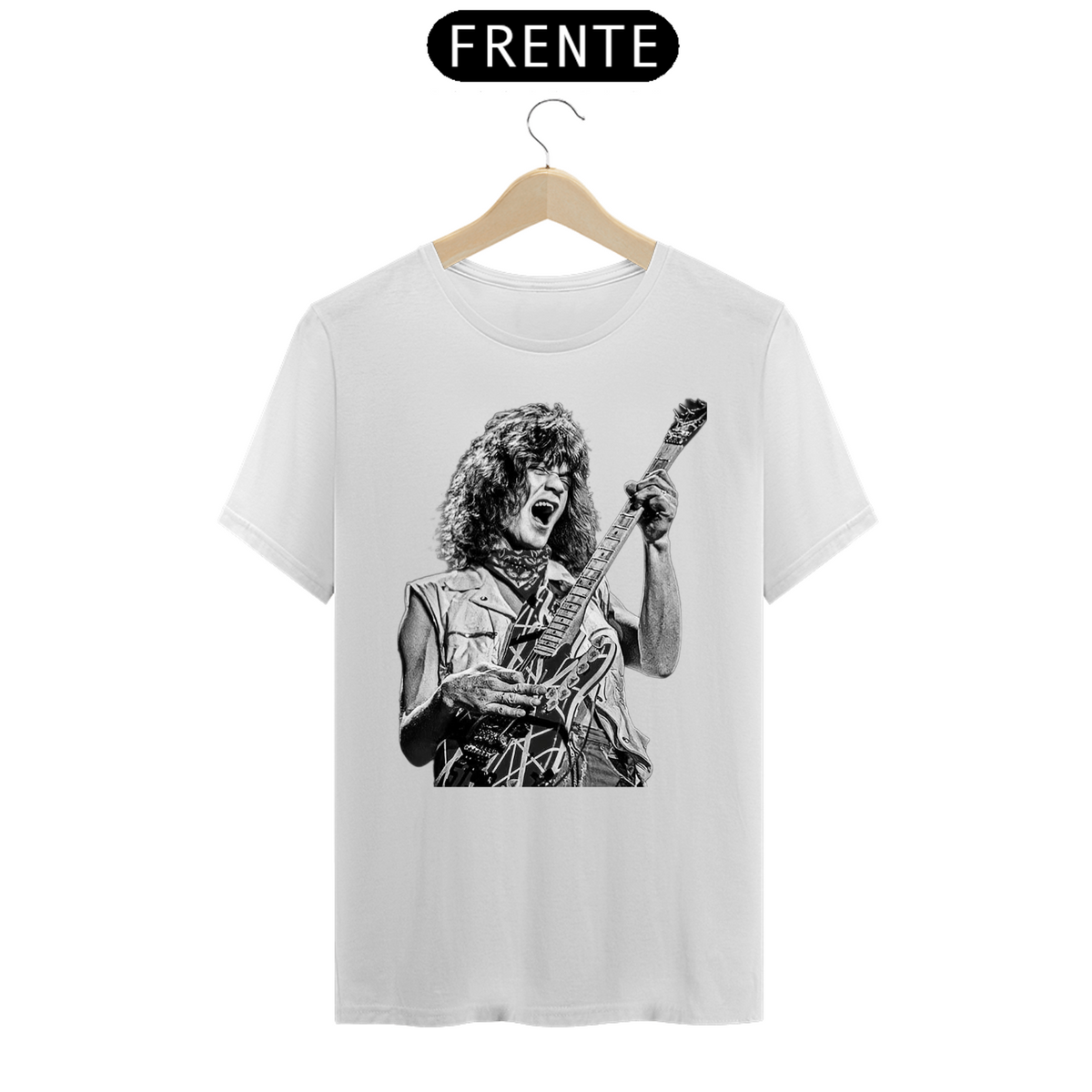 Nome do produto: Camisa Guitarrista Eddie Van Halen - Hard Rock