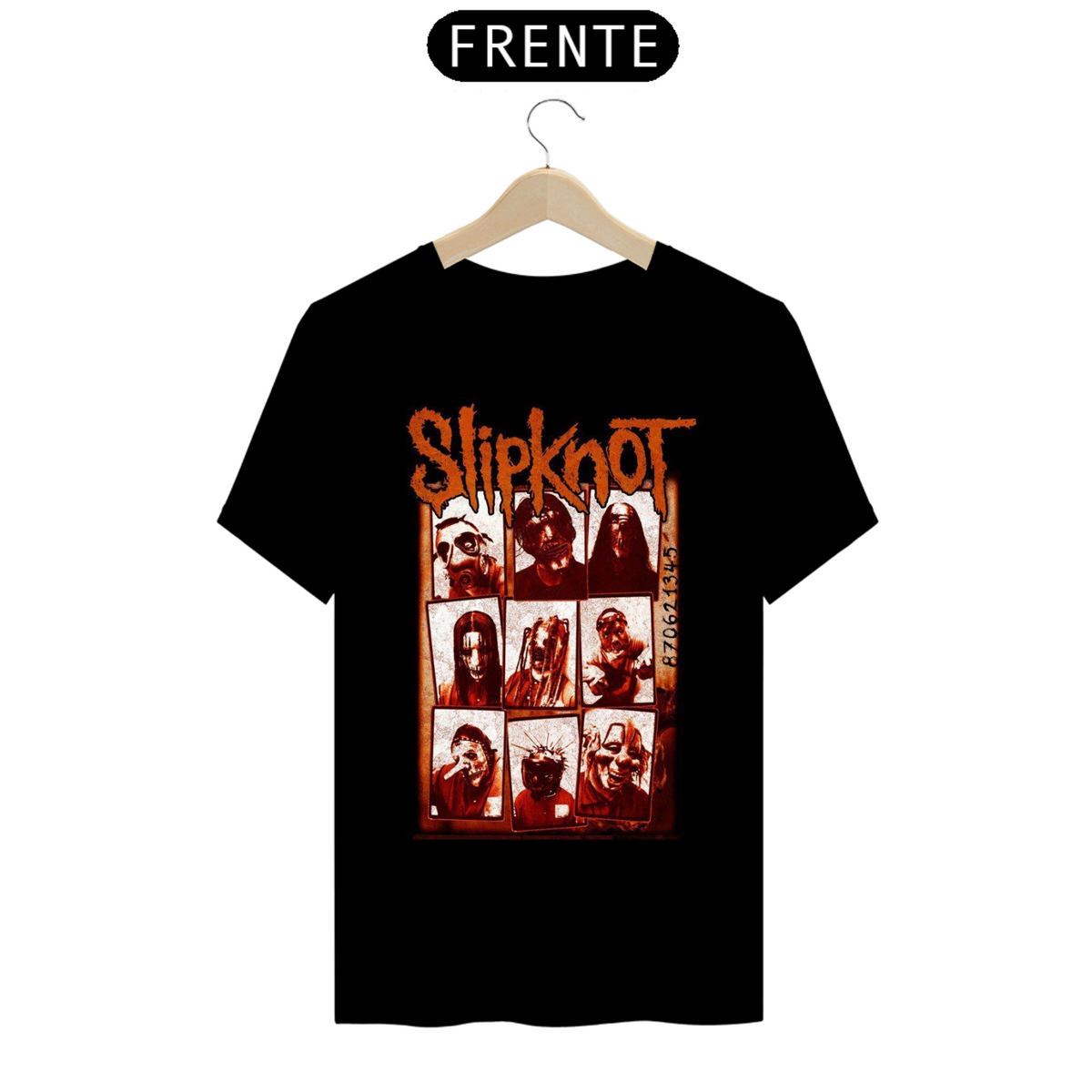 Nome do produto: Camisa Slipknot (Preta) - Groove Metal