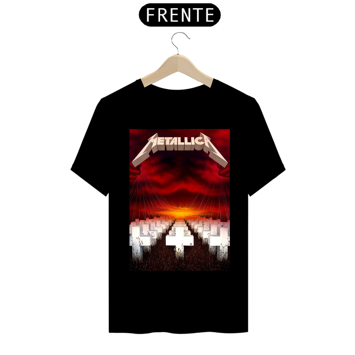 Nome do produto: Camisa Metallica (Preta) - Master of Puppets