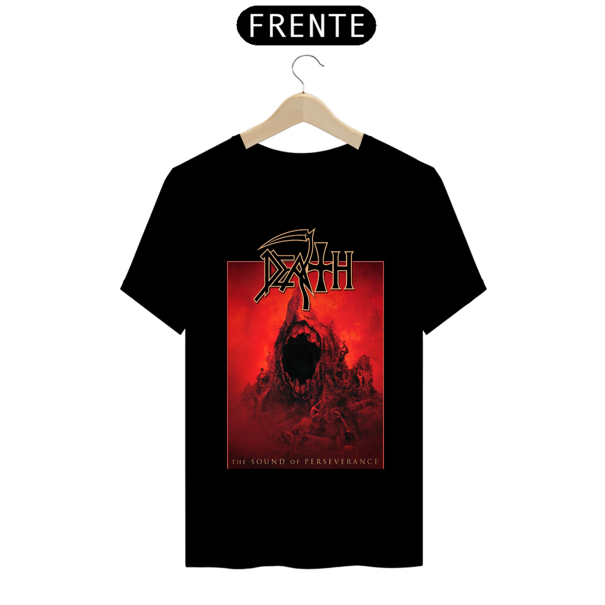 Nome do produto: Camisa Banda Death (Preta) - THE SOUND OF PERSEVERANCE