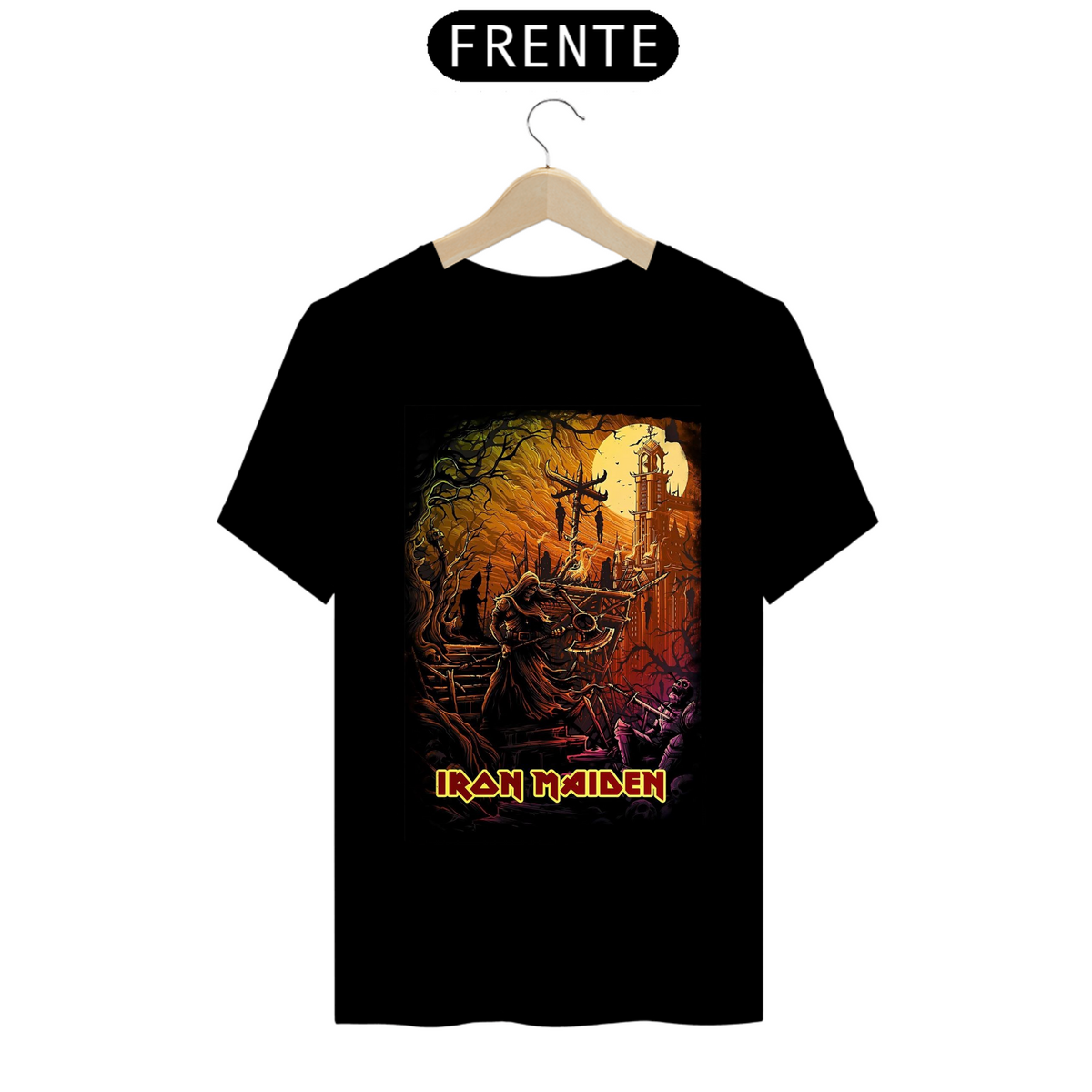 Nome do produto: Camisa Banda Iron Maiden (Preta) - Heavy Metal