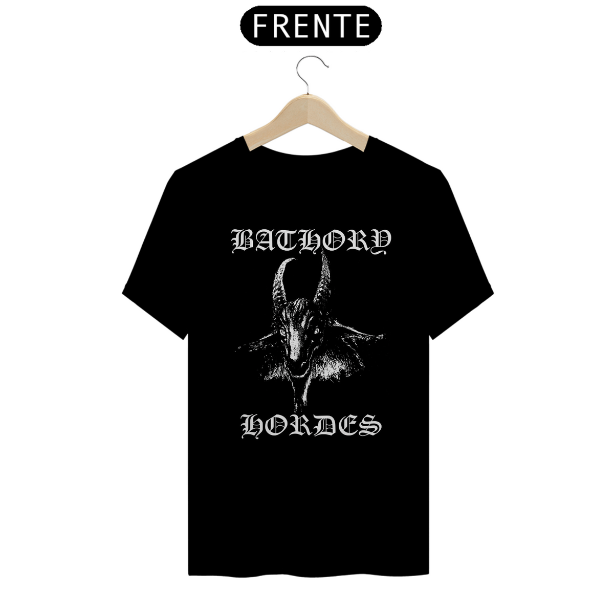 Nome do produto: Camisa Bathory Hordes Goat (Preta) - Black Metal