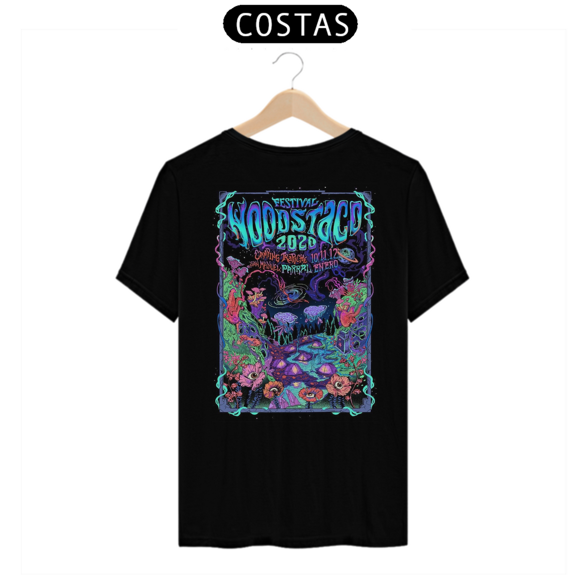 Nome do produto: Camisa FESTIVAL HOODSTACO (Preta) - Moda Streetwear 