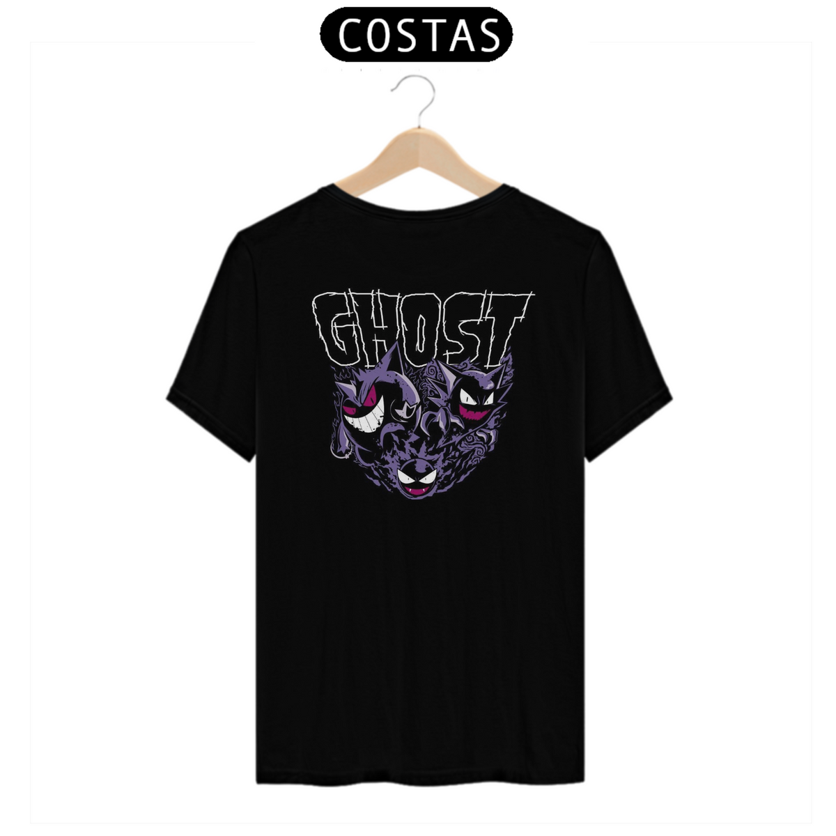 Nome do produto: Camisa GHOST (Preta) - Moda Skate Streetwear 