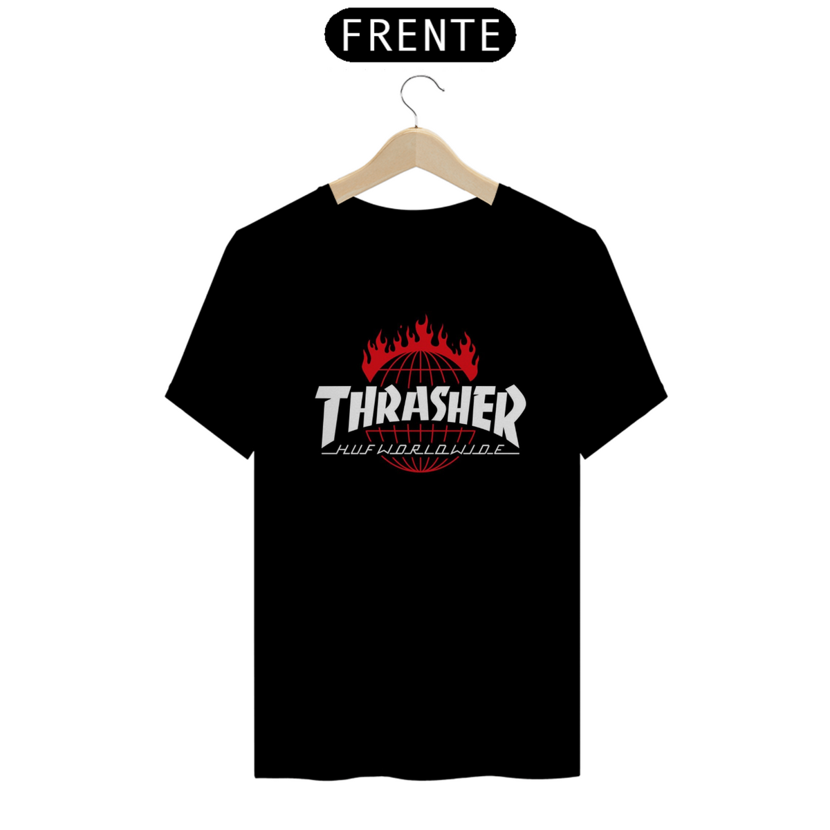 Nome do produto: Camisa THRASHER HUF - Moda Skate Streetwear 