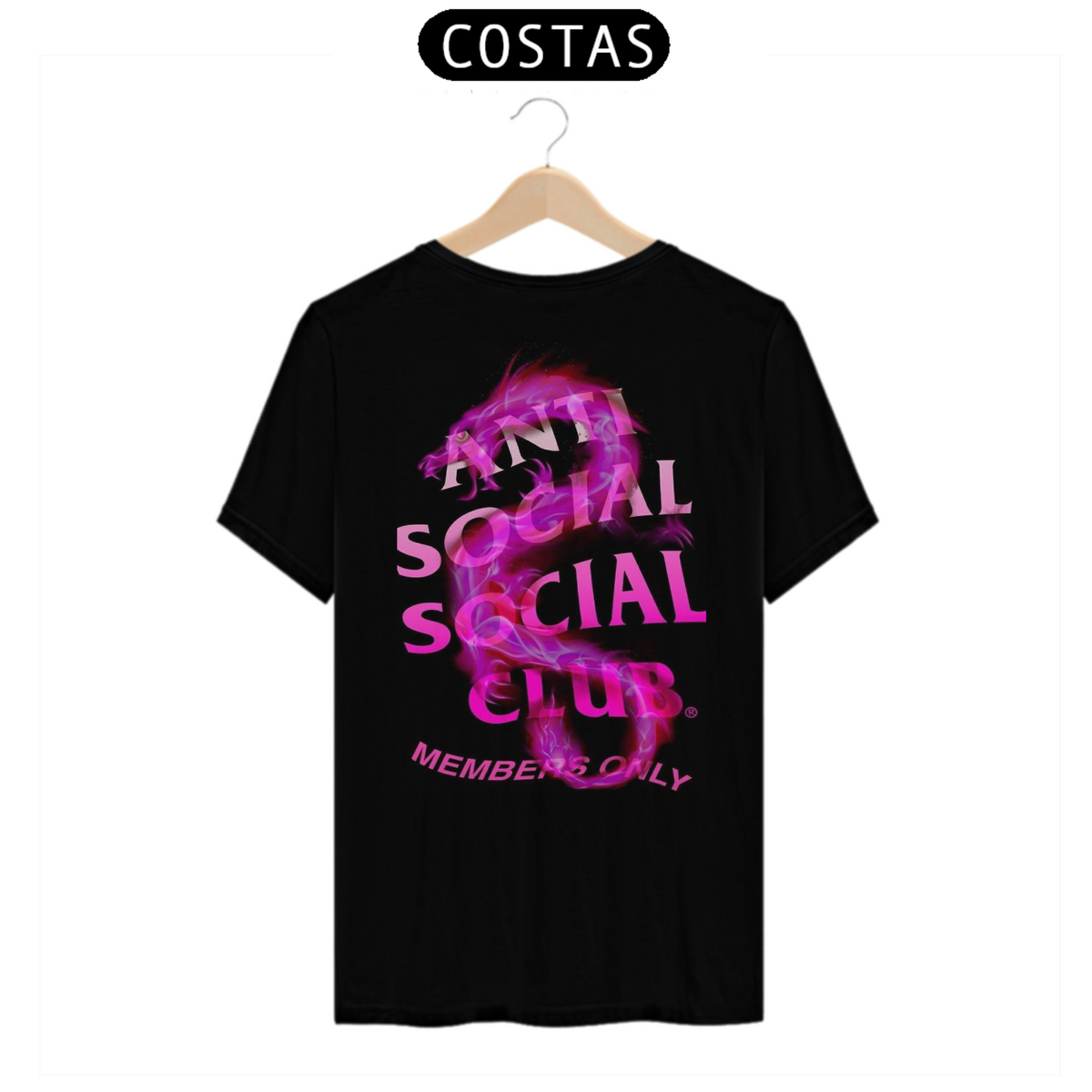 Nome do produto: Camisa ANT SOCIAL MEMBERS ONLY (Preta) - Moda Skate Streetwear 