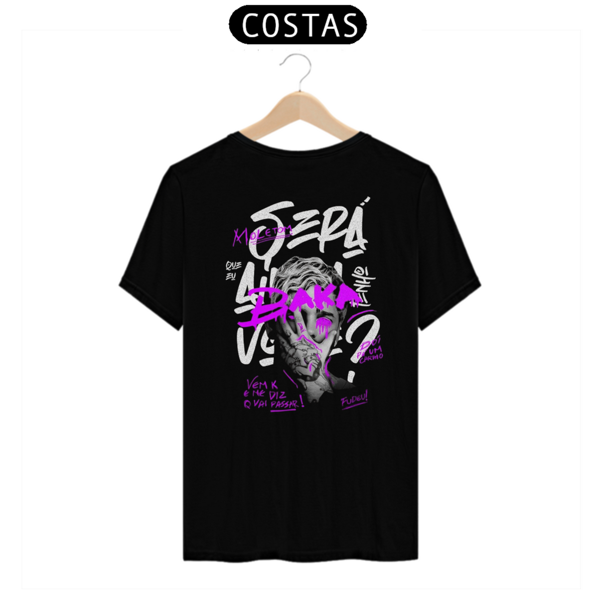 Nome do produto: Camisa BAKA (Preta) - Moda Skate/Streetwear 