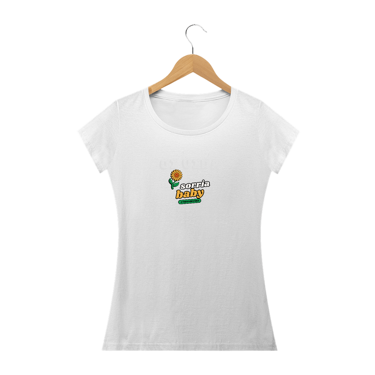 Nome do produto: Camiseta BabyLook Feminina | Sorria baby - Frazziei