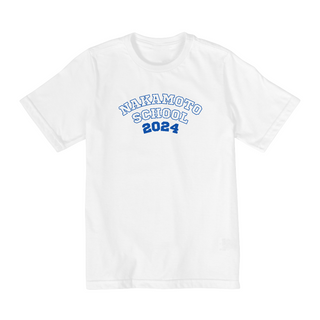 Camiseta Nakamoto School Branca (2-8 anos)