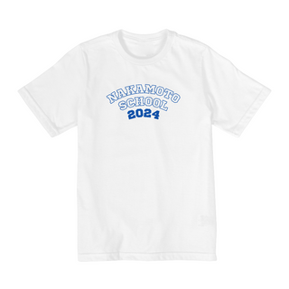Camiseta Nakamoto School Branca (10-14 anos)