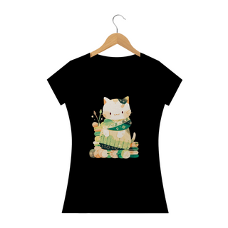 Camiseta Baby Gatinho Crochê II