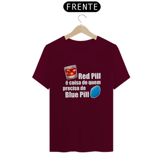 Nome do produtoCamiseta Red Pill/Blue Pill - Letra branca