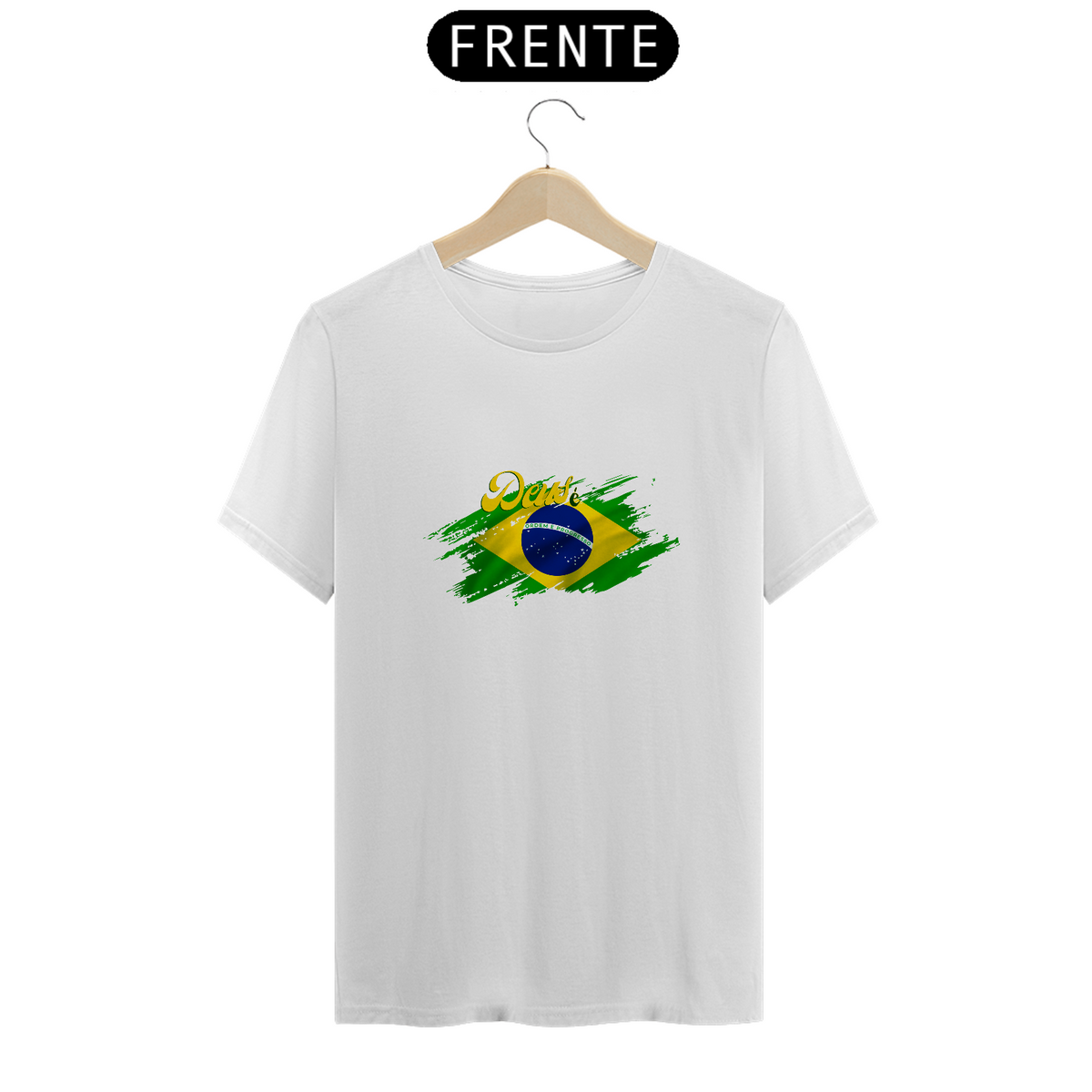 Nome do produto: Camiseta Deus é brasileiro