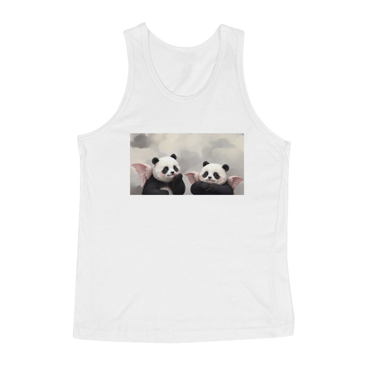 Nome do produto: Querubins Pandas Pintura - Regata