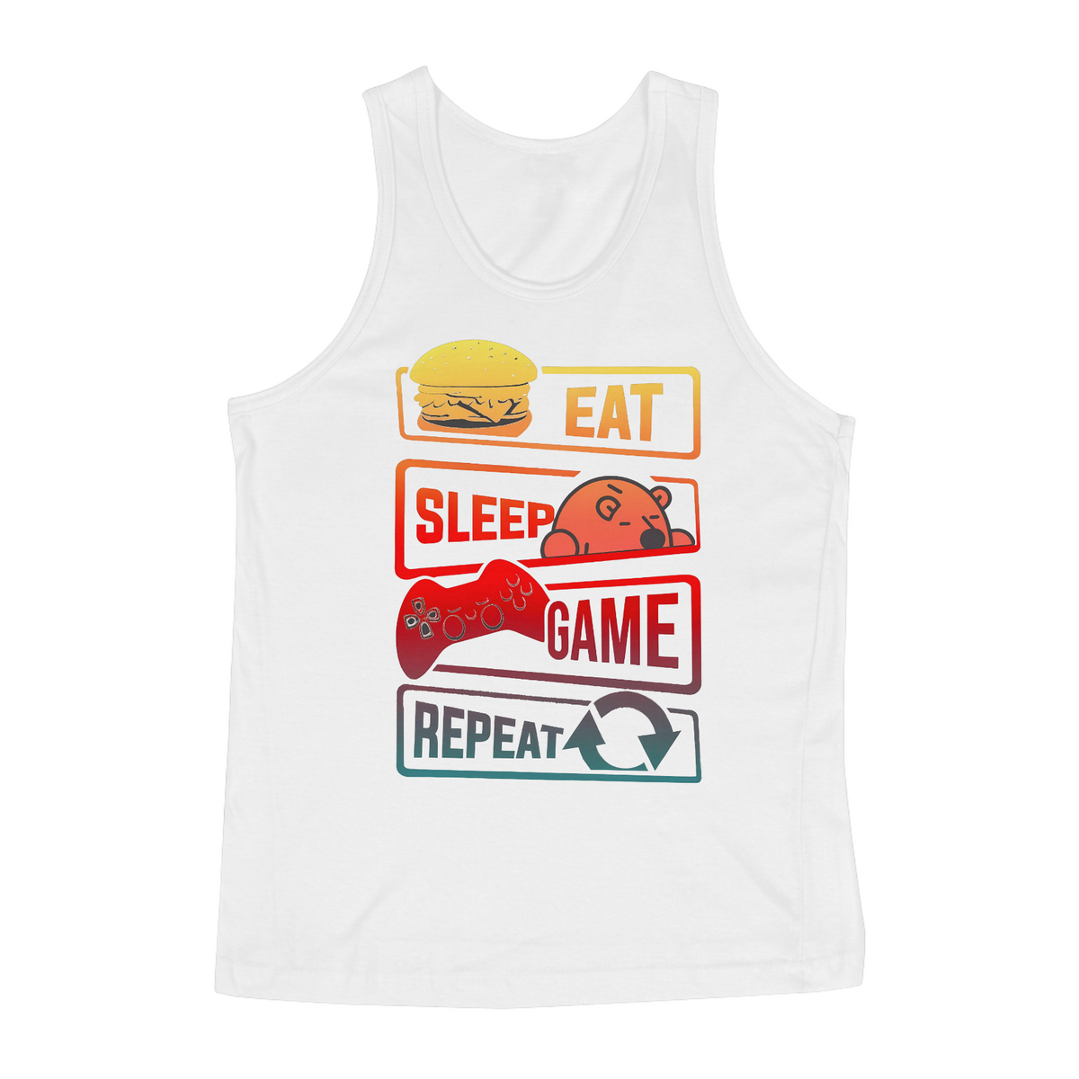 Nome do produto: Eat Sleep Game Repeat - Regata