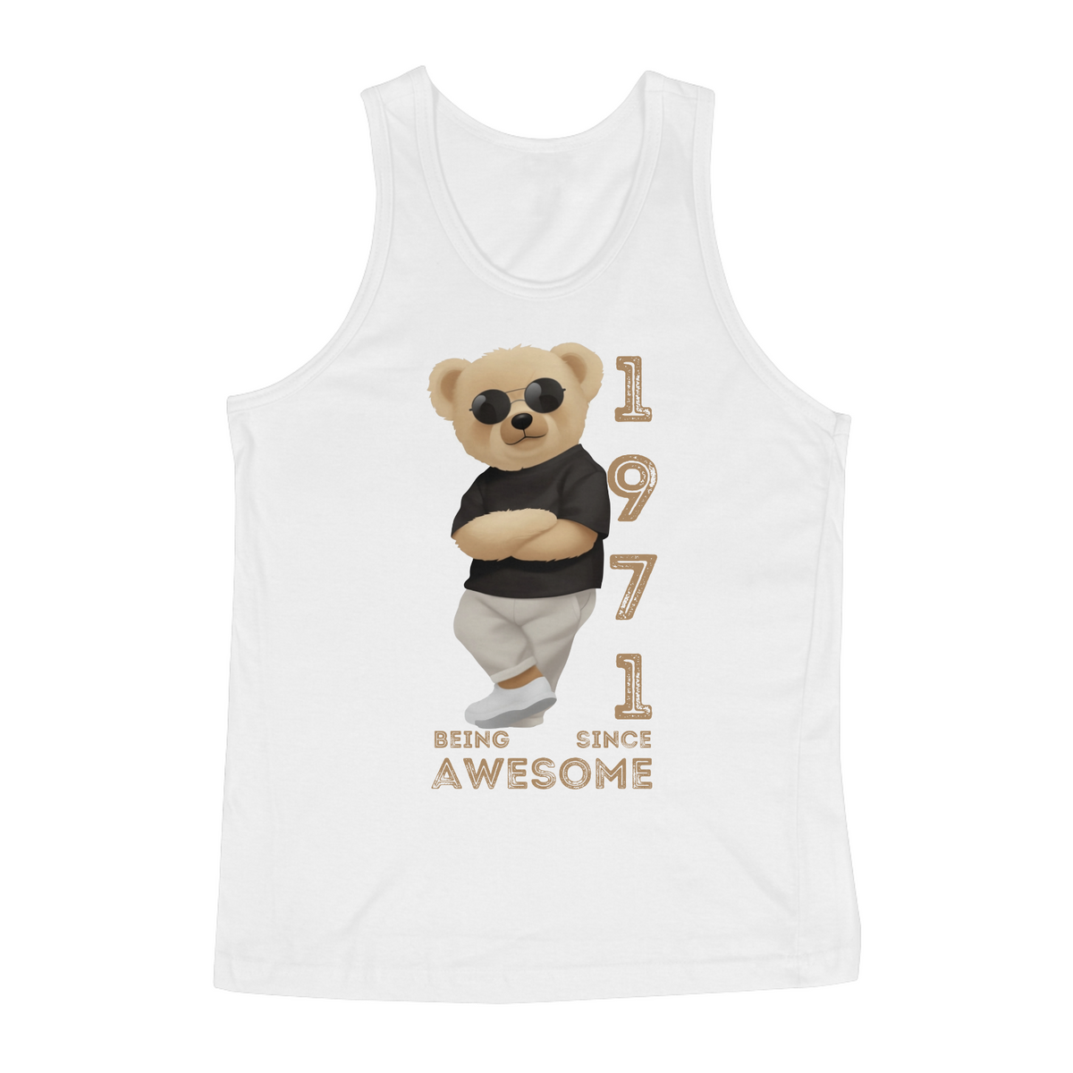 Nome do produto: Being Awesome 1971 Teddy Bear - Regata