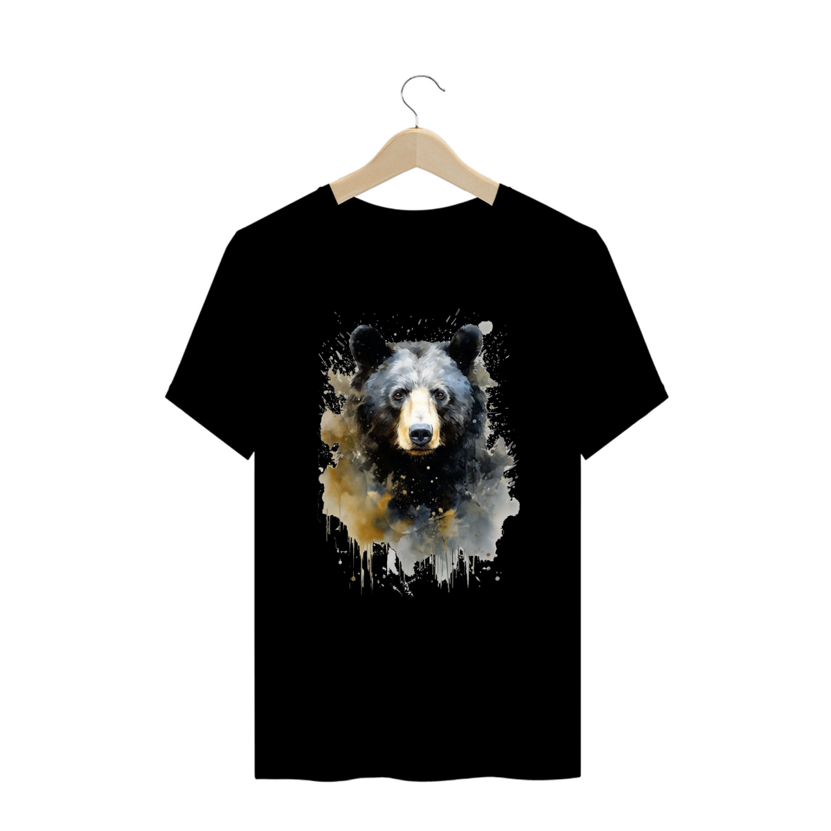 Nome do produto: Urso Negro Aquarela - Plus Size