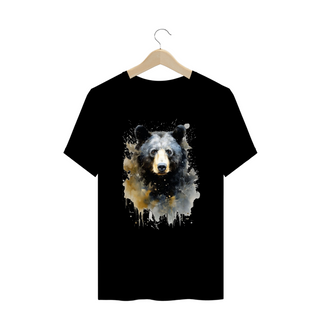 Urso Negro Aquarela - Plus Size