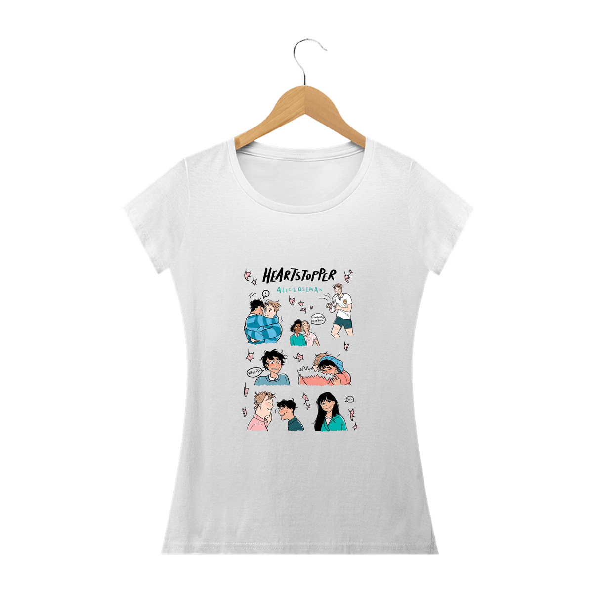 Nome do produto: Camiseta Heartstopper | Baby Look | Livro