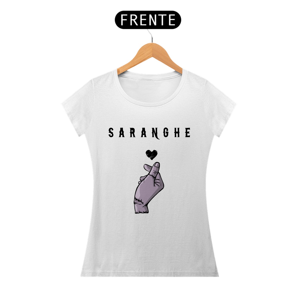 Nome do produto: Camiseta Mãozinha | Saranghe | Baby Look