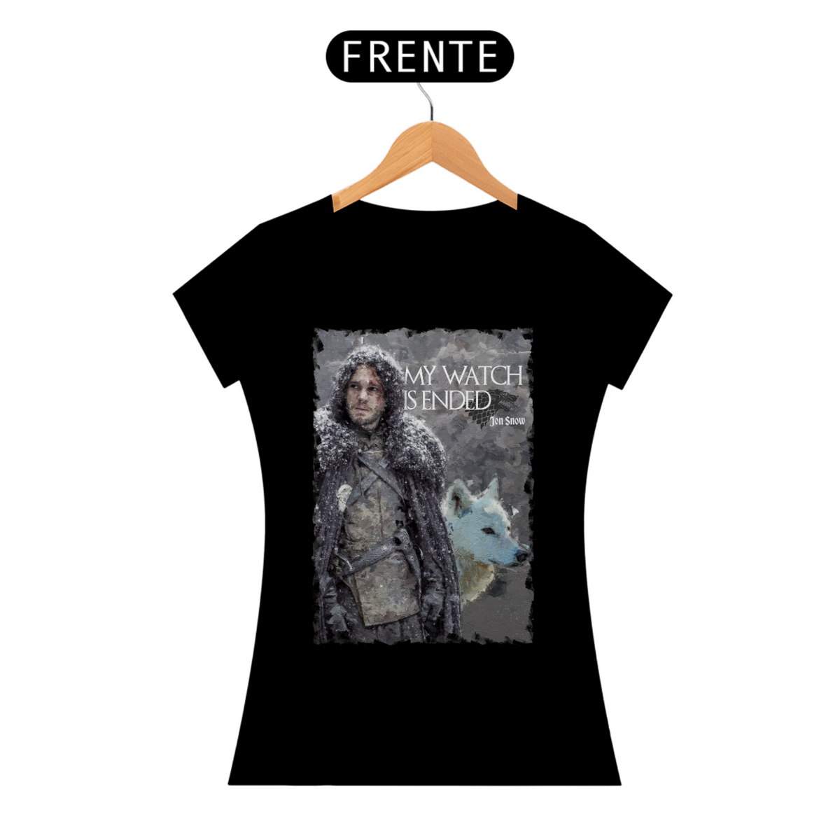 Nome do produto: Camiseta Jon Snow | Game Of Thrones | Baby Look