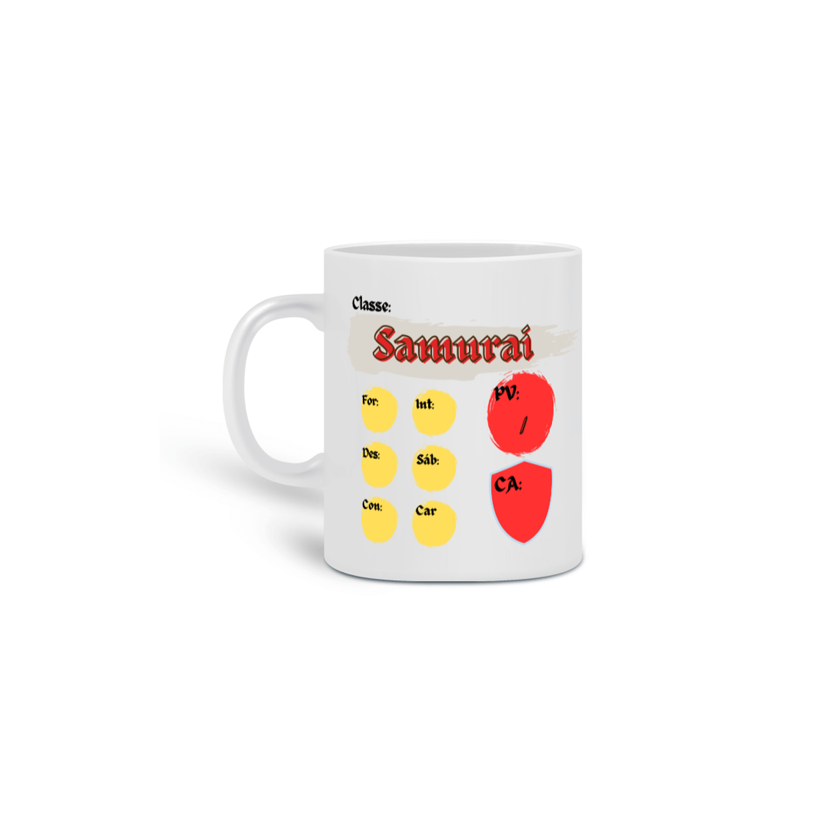 Nome do produto: Caneca RPG - Classe Samurai