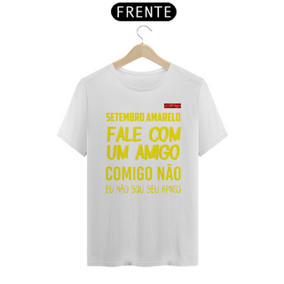 Nome do produtoCamiseta Setembro Amarelo Estampa Amarela