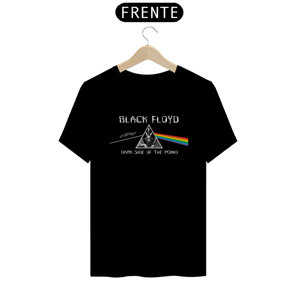 Nome do produto: Camiseta Black Floyd Dark Side of The Mônio