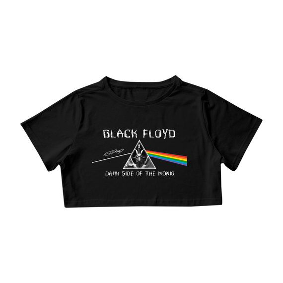 Cropped Black Floyd Dark Side of The Mônio