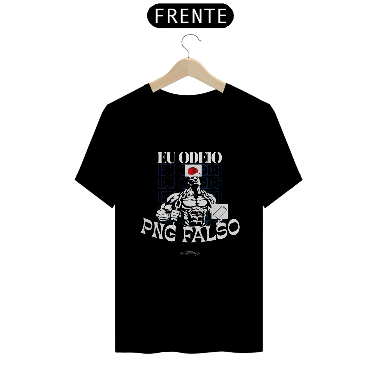 Nome do produto: Camiseta Eu Odeio PNG Falso