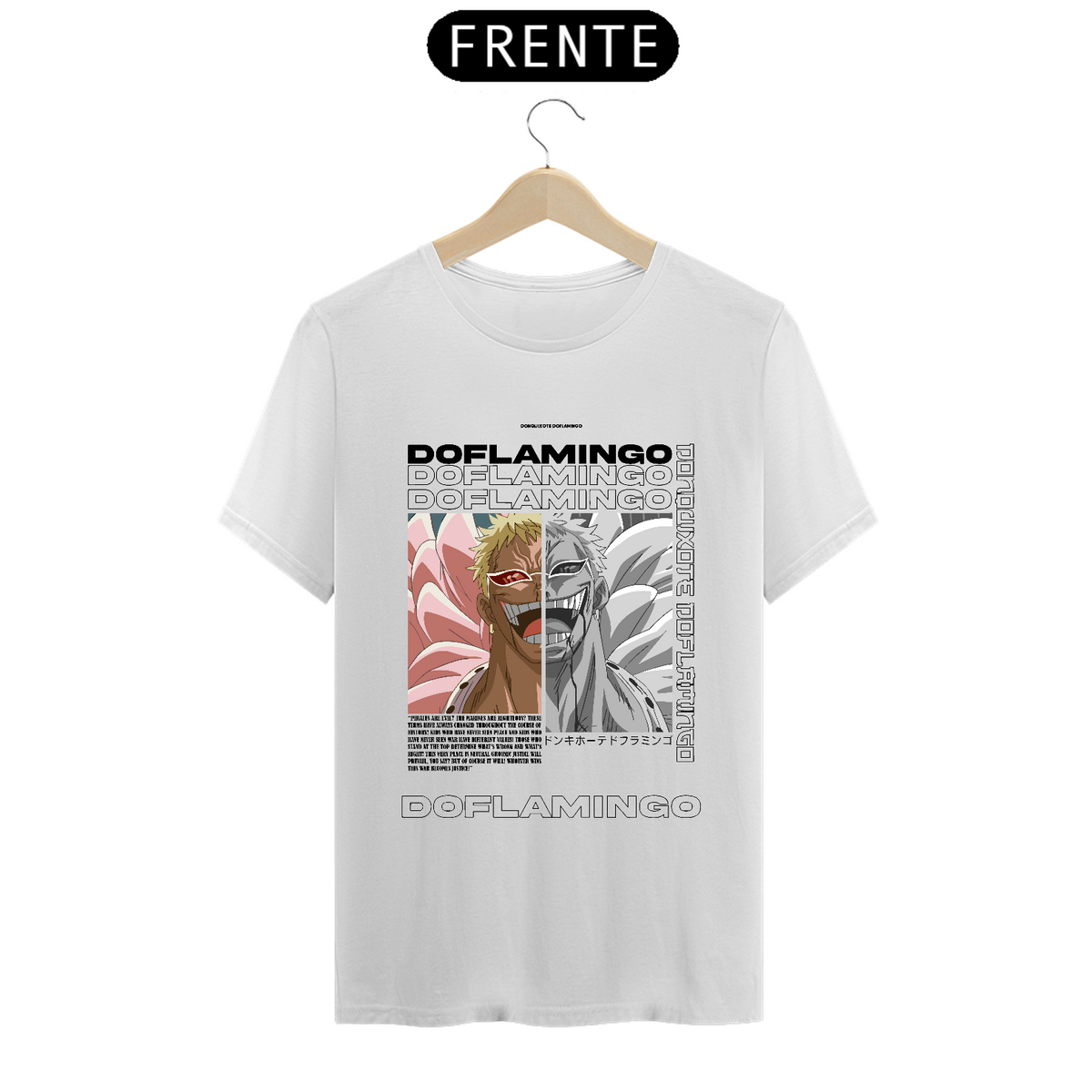 Nome do produto: Camisa Classic One Piece - Doflamingo Arte Preta