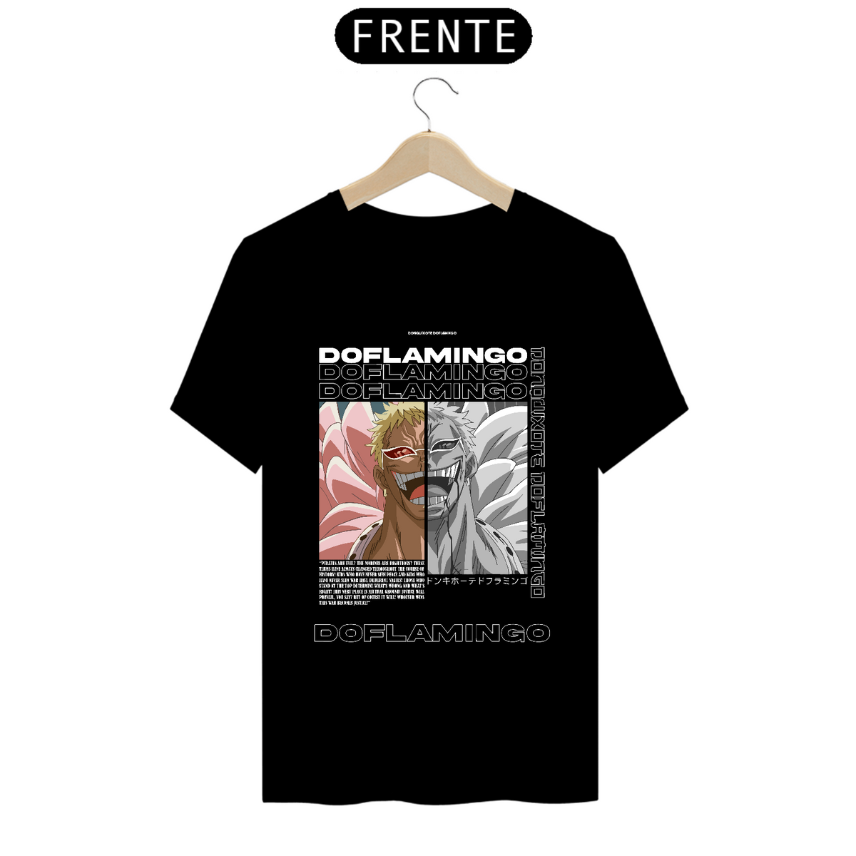 Nome do produto: Camisa Classic One Piece - Doflamingo Arte Branca