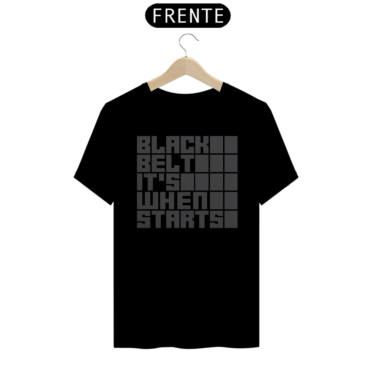 Nome do produto: Camiseta Masculina - JITSU - BLACK BELT IT\'S WHEN STARTS
