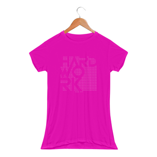 Camisa baby long feminina Dry Fit com proteção UV - JITSU - Estampa Hardwork
