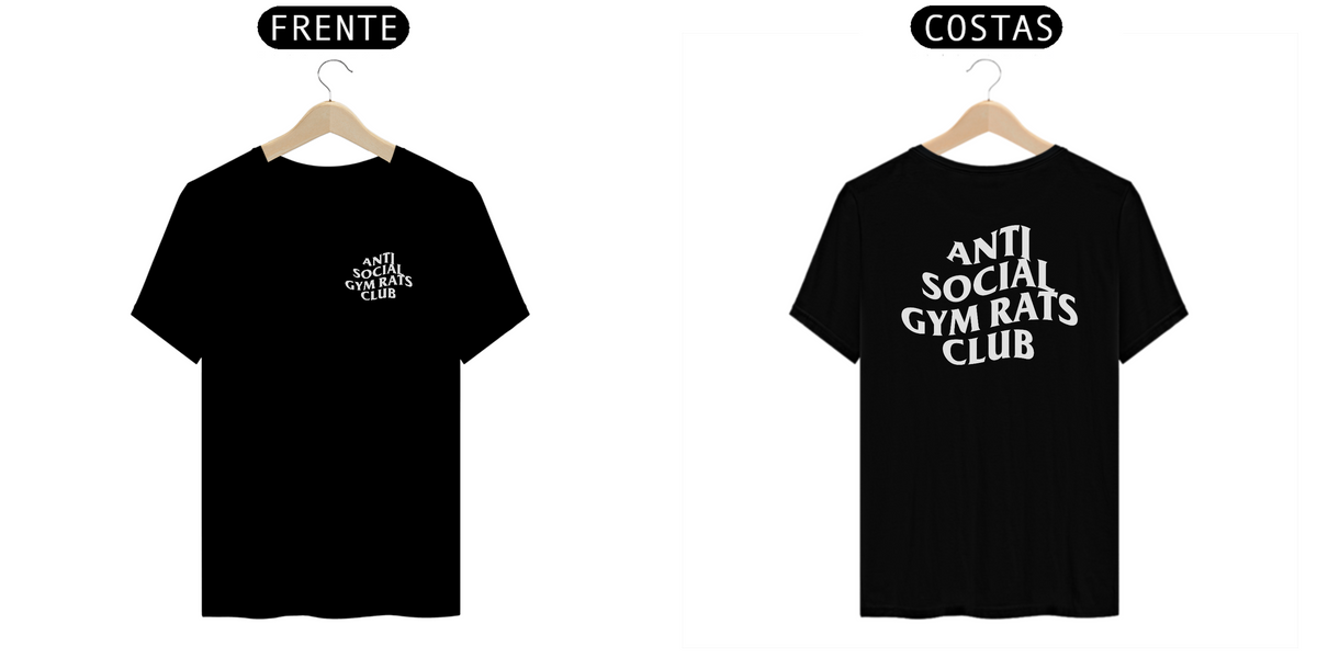 Nome do produto: T-shirt Classic Anti Social Gym Rat Club