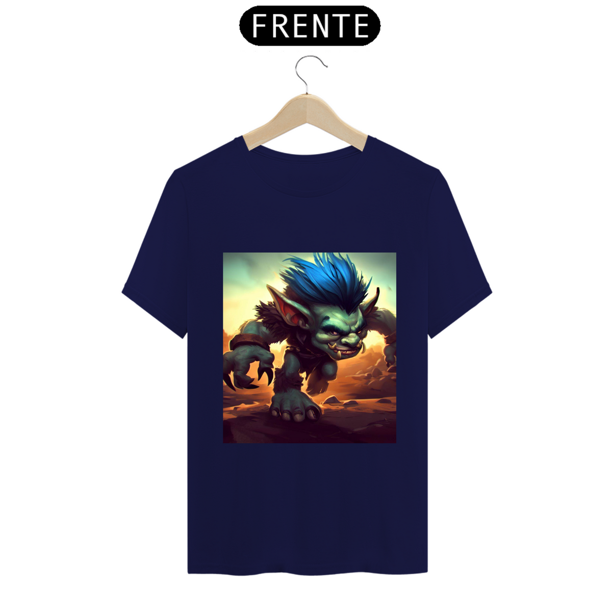 Nome do produto: Camiseta Unissex Troll World of Warcraft Algodão 100