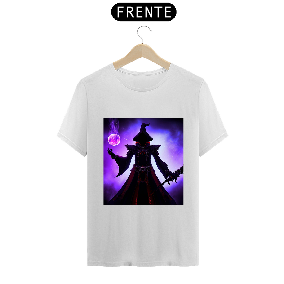 Nome do produto: Camiseta Unissex Mago Negro Black Mage Job Final Fantasy Algodão 100