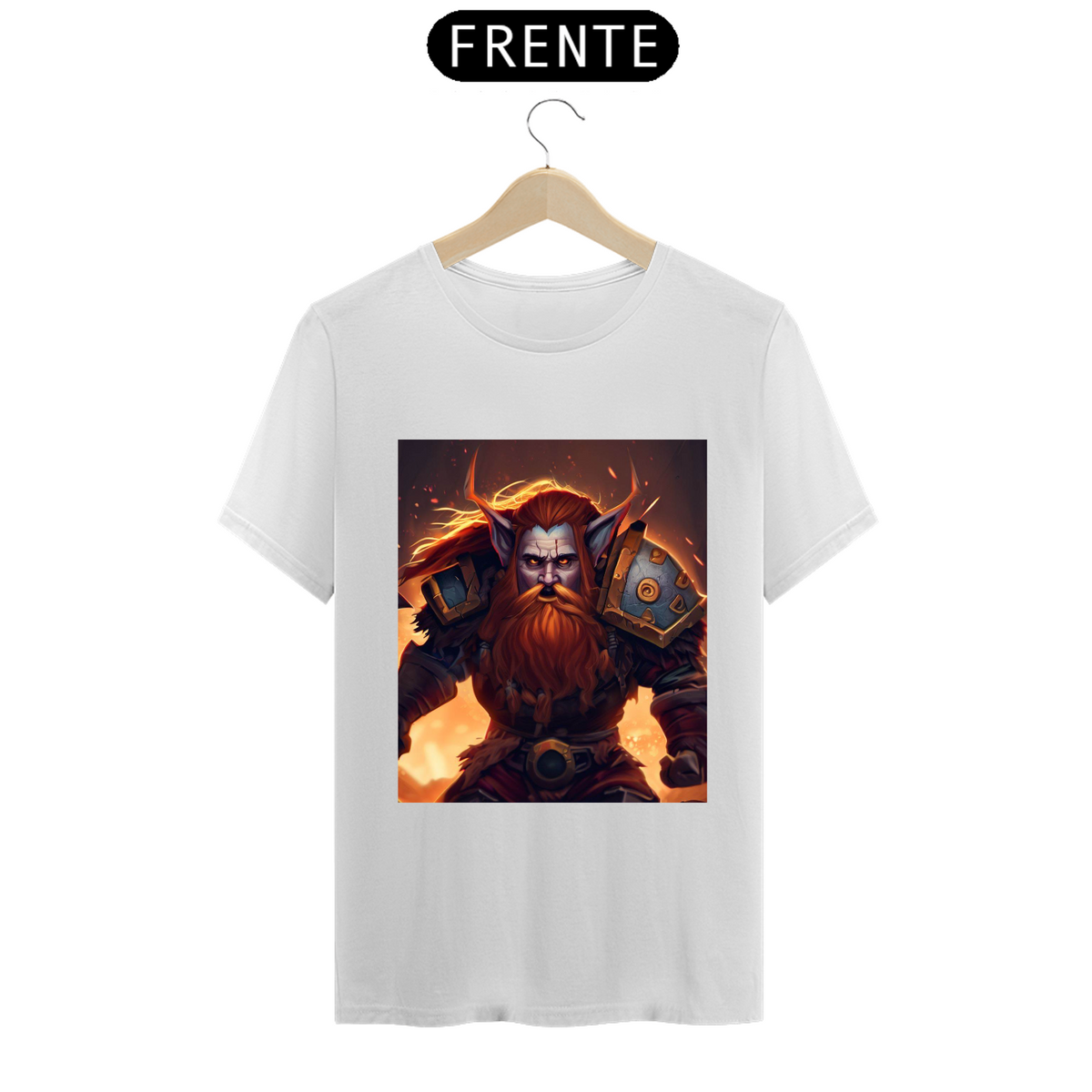Nome do produto: Camiseta Unissex Anão World of Warcraft Algodão 100