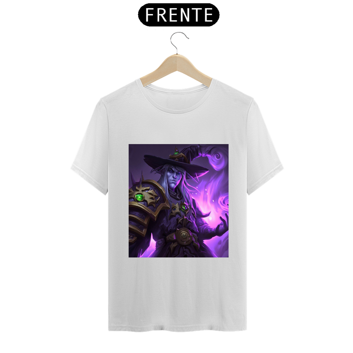 Nome do produto: Camiseta Unissex Warlock Bruxo World of Warcraft Algodão 100