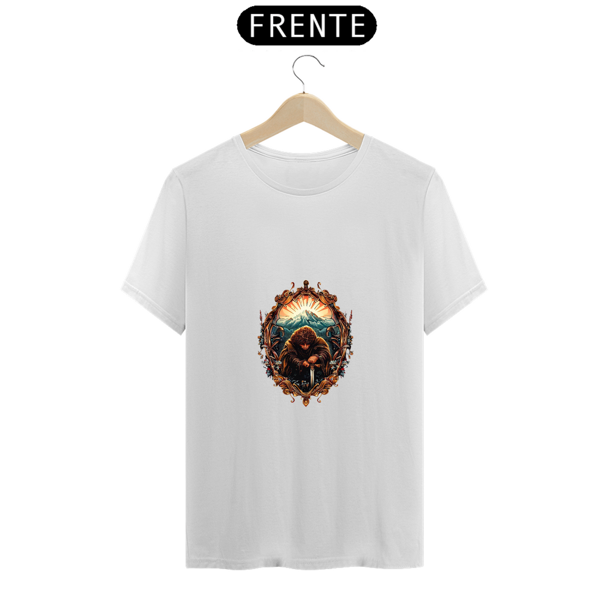 Nome do produto: Camiseta Unissex Frodo Senhor dos Anéis Lotr Algodão 100