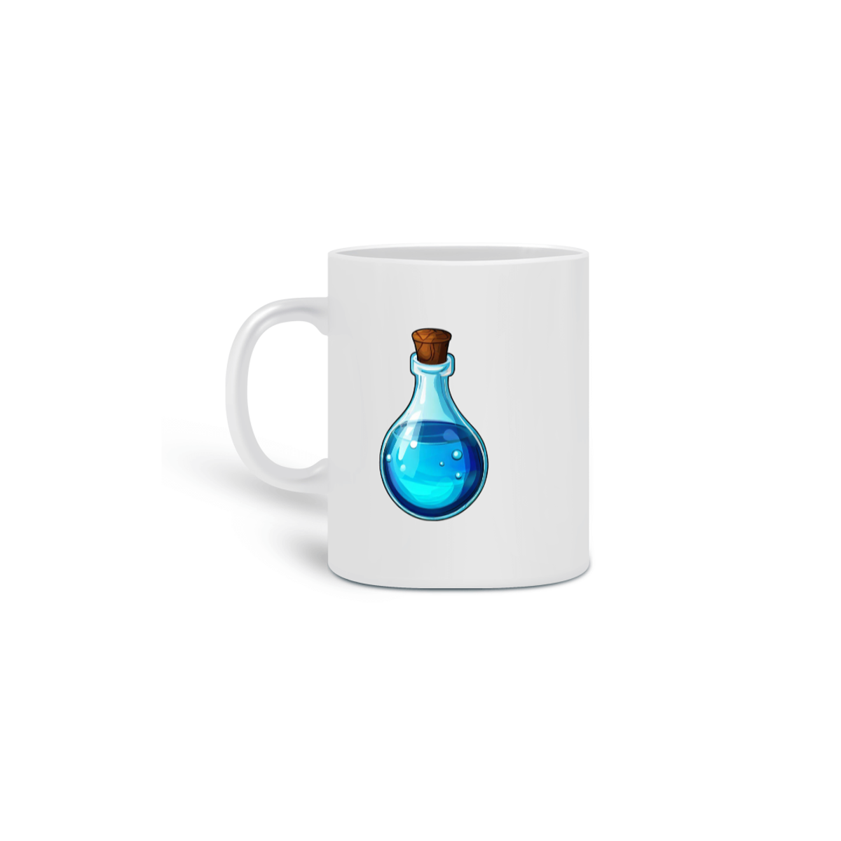 Nome do produto: Caneca Branca Poção de Energia MP RPG Azul