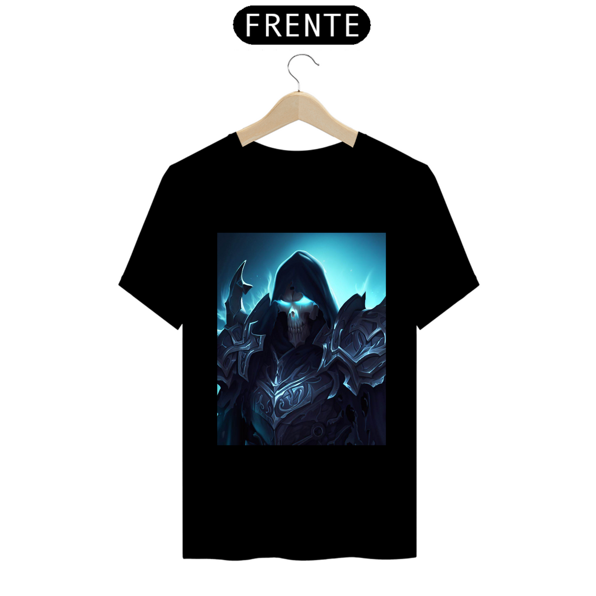 Nome do produto: Camiseta Unissex Cavalheiro da Morte Death Knight World of Warcraft Algodão 100