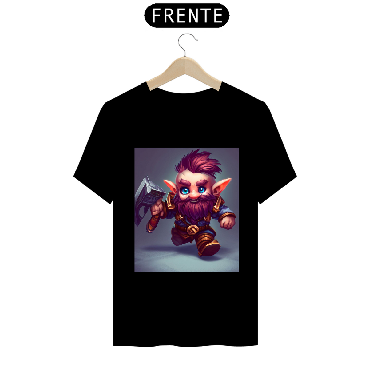 Nome do produto: Camiseta Unissex Gnomo World of Warcraft Algodão 100