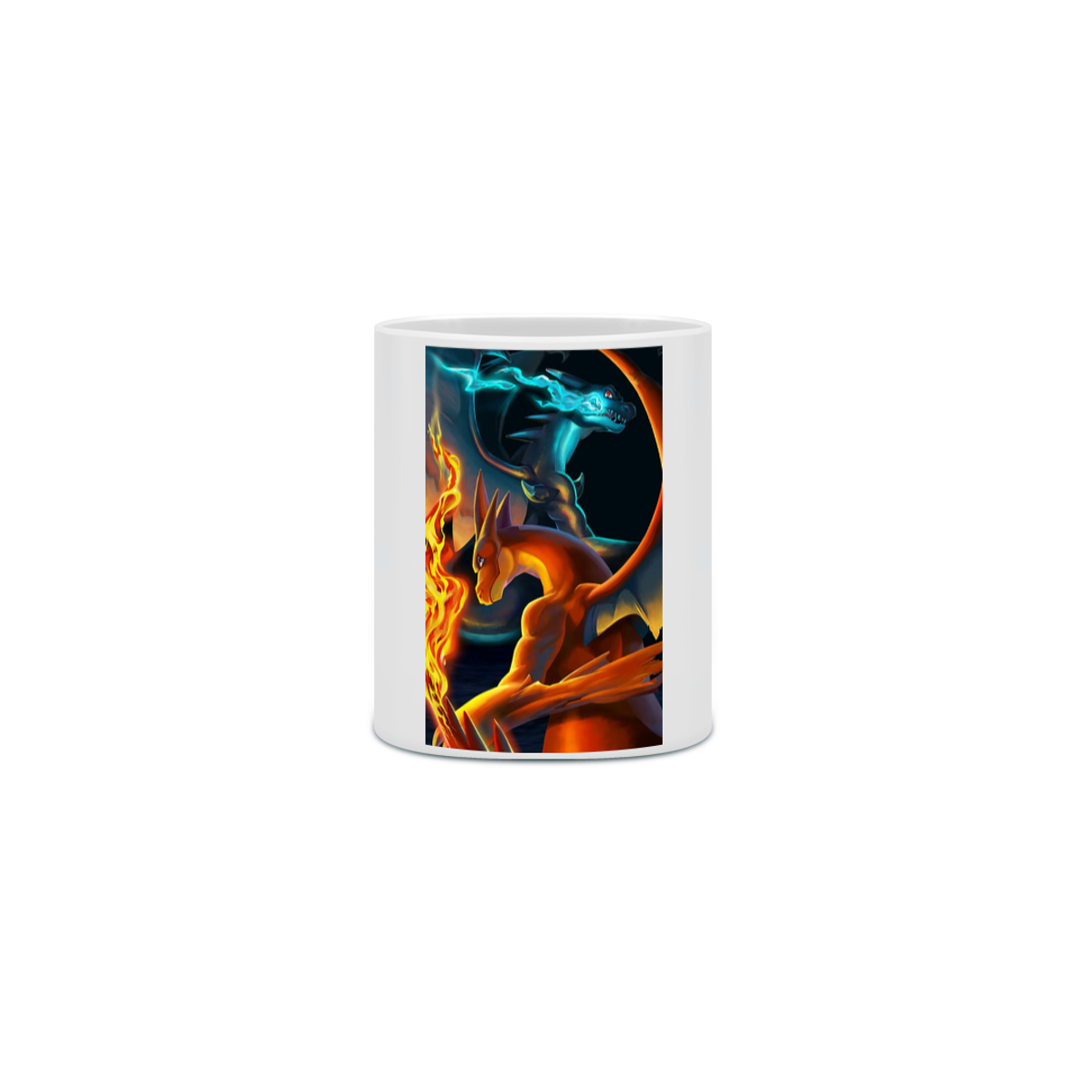 Nome do produto: Caneca Porcelanato Personalizada Anime Pokémon Charizard