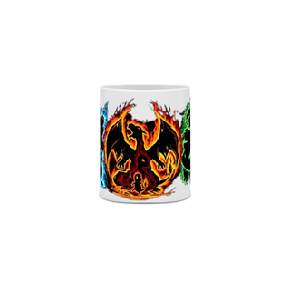 Nome do produtoCaneca Porcelanato Personalizada Anime Pokémon Blastoise, Charizard e Venasur